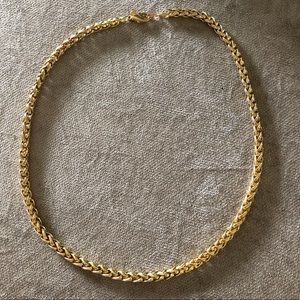 BC Lind Signed 14k GE Vintage Wheat Chain Necklace